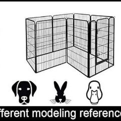 Pet Playpen 8 Panels 40 Inches Dog Pen Extra Large Indoor Outdoor Back or Front Yard Cage Fencing