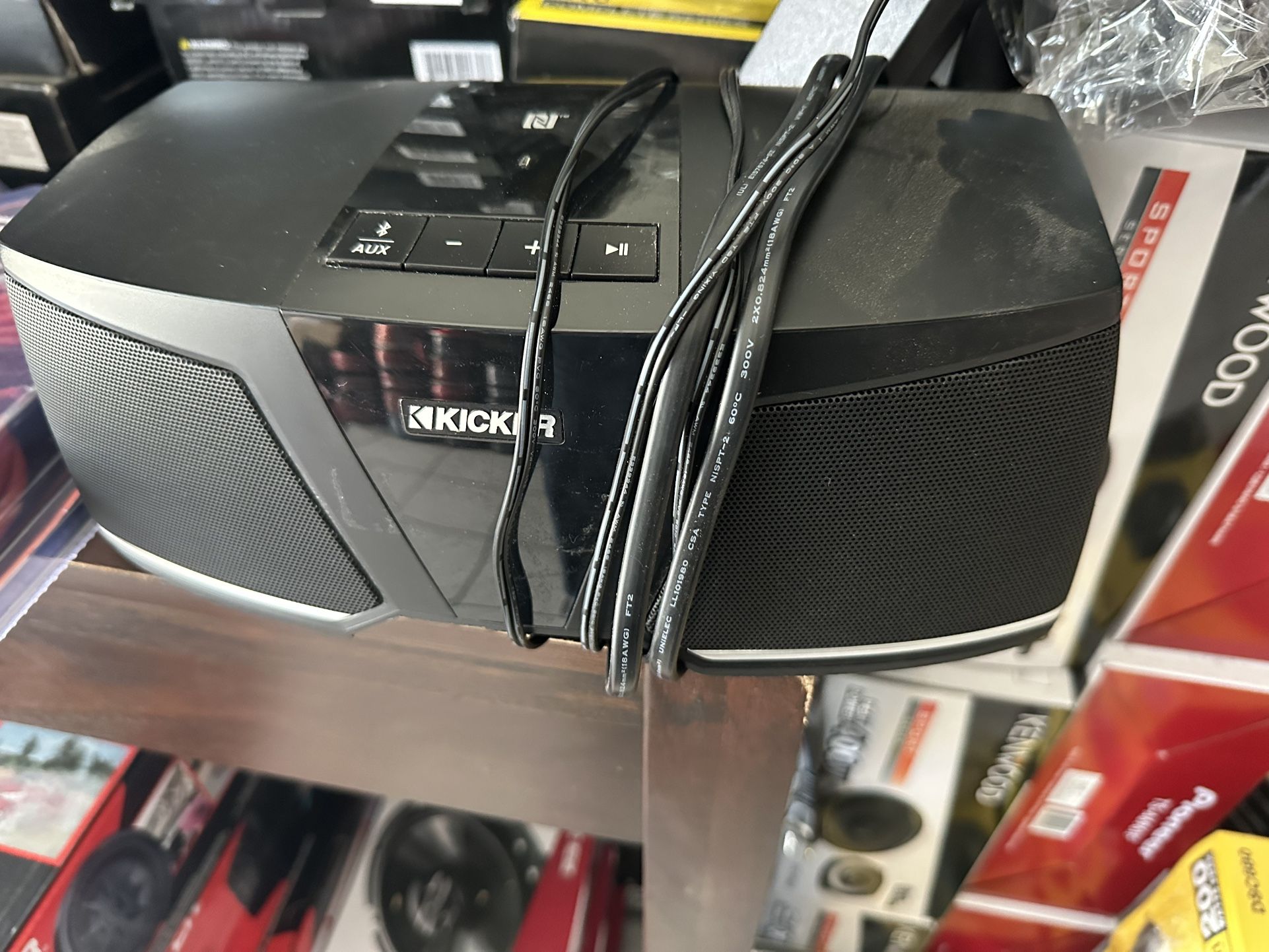 Kicker Speaker With USB And Auxiliary