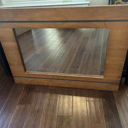 Large Wood Mirror.  42x30