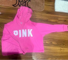 VICTORIAS SECRET PINK hooded cropped sweatshirt size Xxl Plus Size Oversized