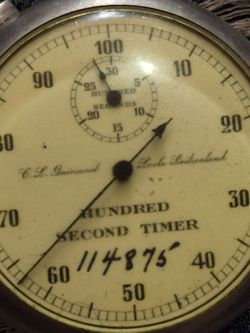 C.L. Durand Antique Hundred Second Timer Stopwatch