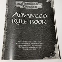 Dungeons & Dragons Advanced Rule Book replacement part 2004 RPG Wizards DnD D&D