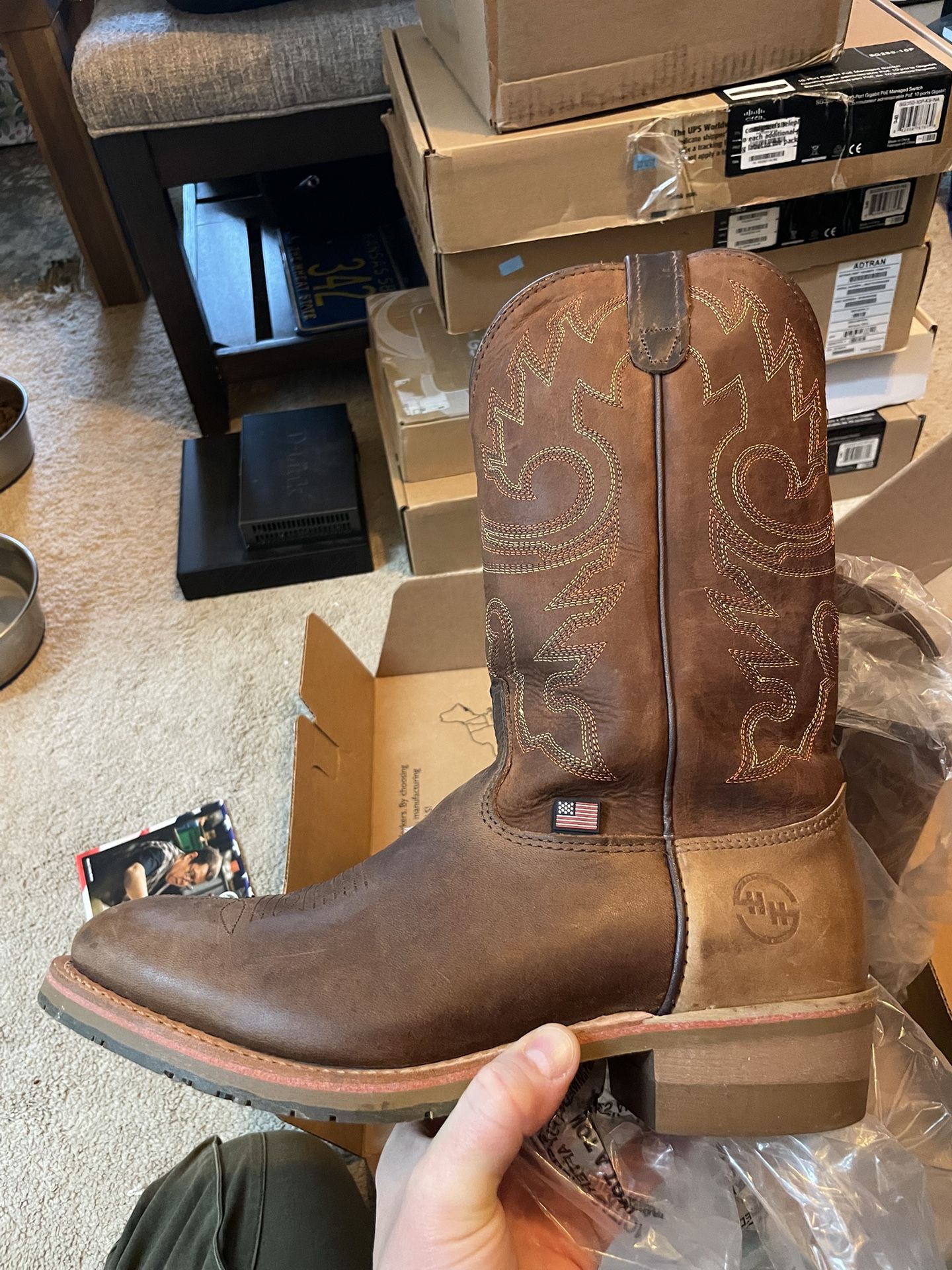 Double H Boots 11D Made In USA New