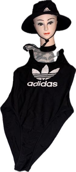 Adidas 1 Pc Swimsuit & Hat Bnew