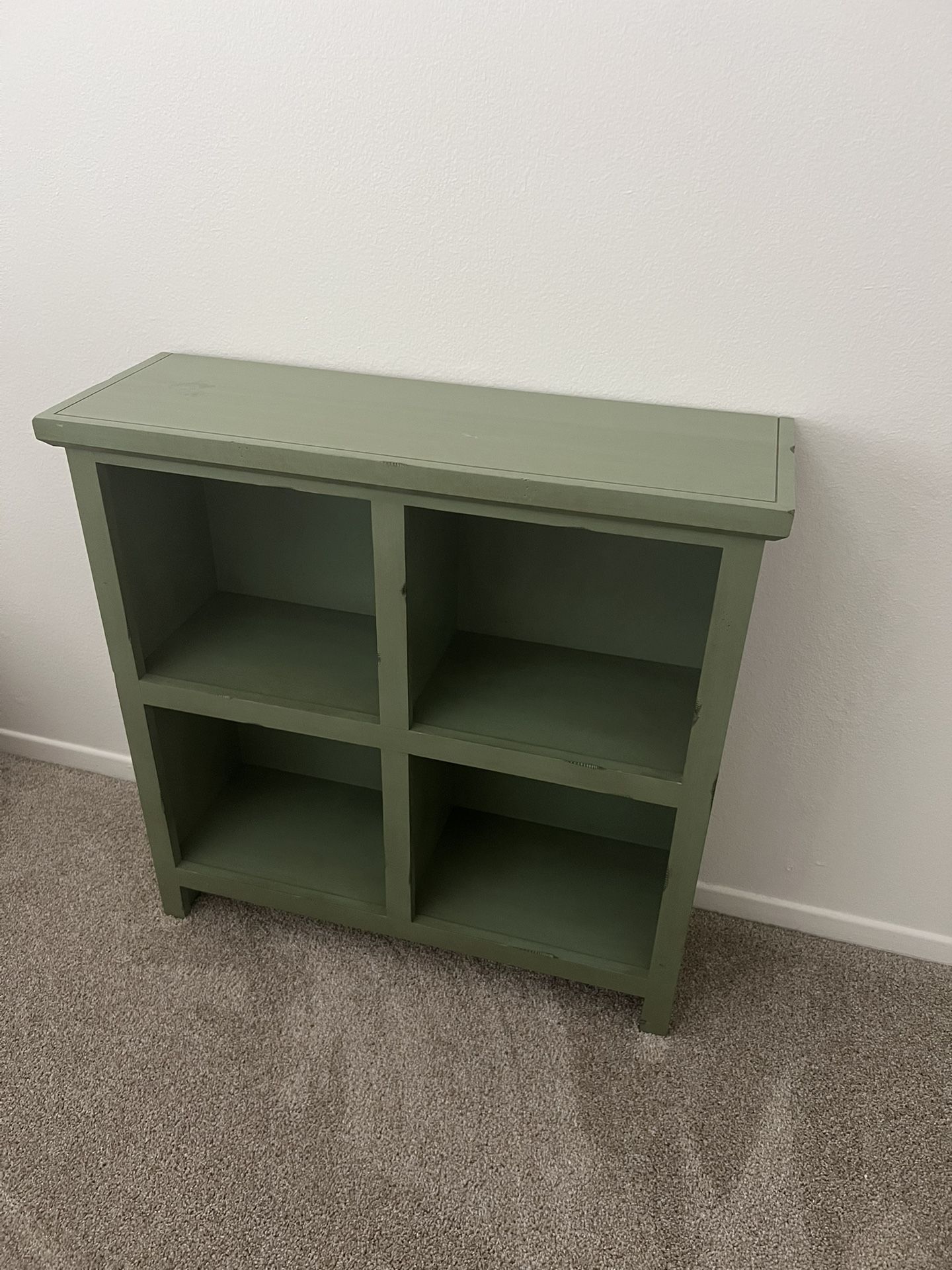 Light green shelves