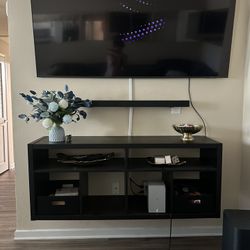 Brown/Black Tv Unit Entertainment Center 