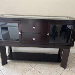 Dark Wood Console Table 