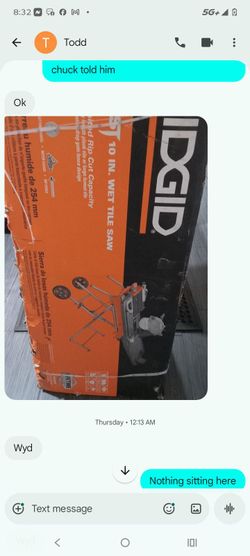 Ridgid 15 amp wet tile saw 10 inch