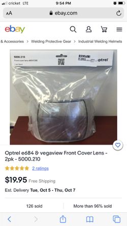 Welder Front Lens Cover 2pk