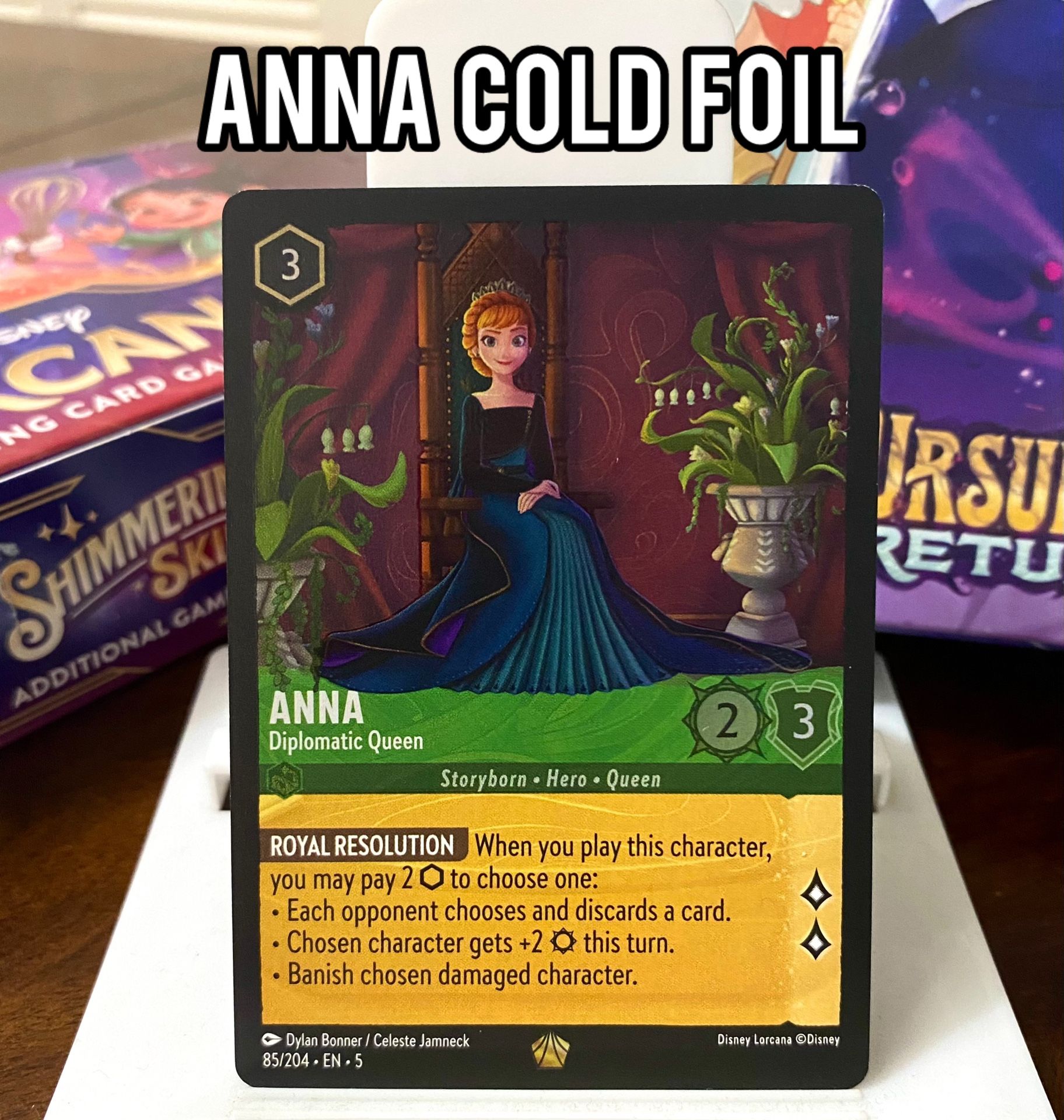 Anna: Diplomatic Queen 85/204 Legendary Cold Foil Near Mint - Disney’s Lorcana
