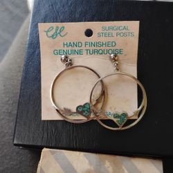 Gilbert Ortega's Turquoise And Silver Earrings 