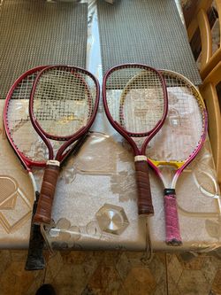 Lots of old racquets for sale