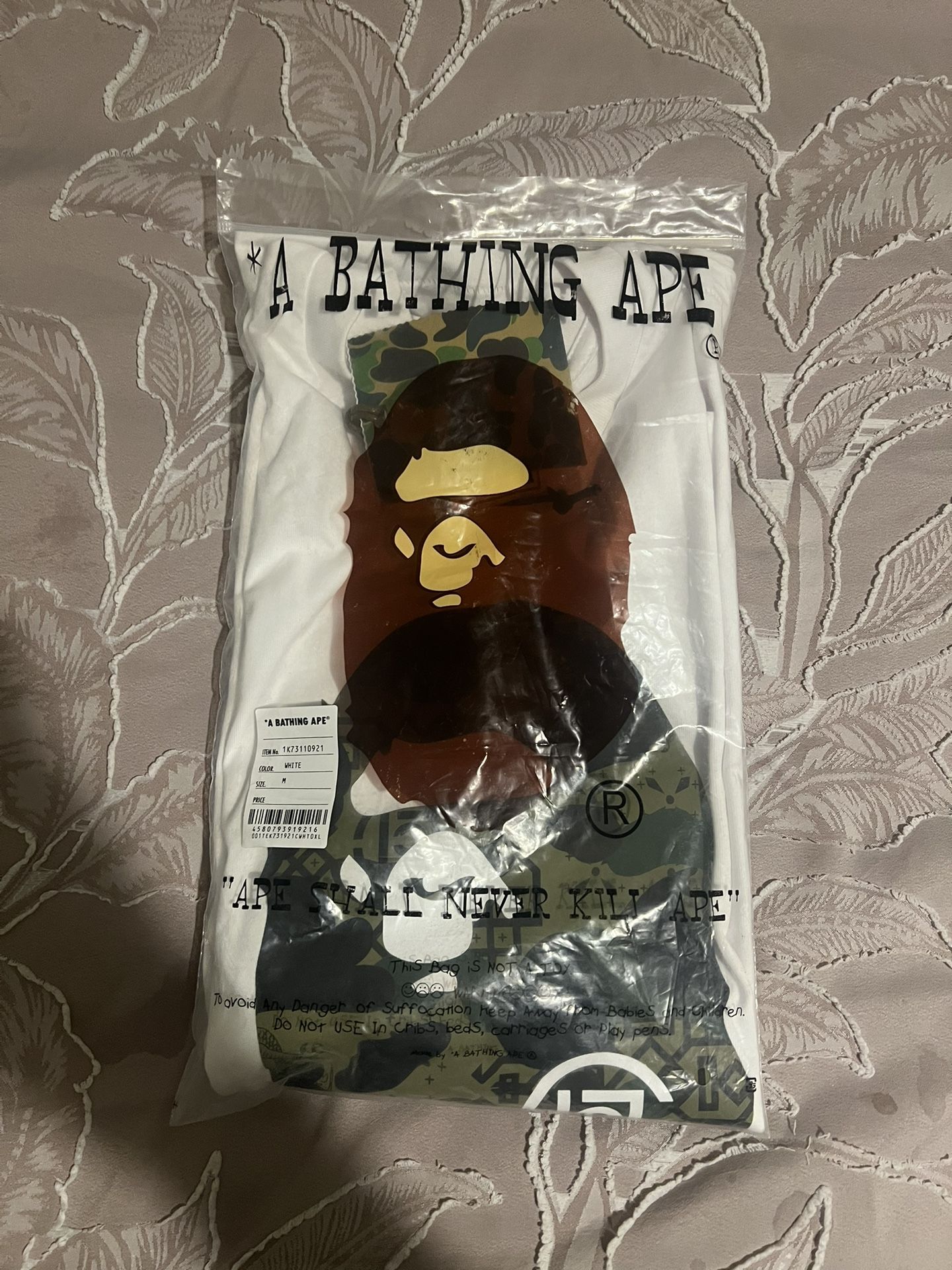 BAPE x CLOT Camo Ape Head T Shirt