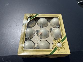vintage Pyramid round glass Christmas tree ornaments