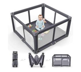 Foldable Baby Playpen Portable Travel Play Yard, Dark Gray
Safety Play Yard for Babies & Toddlers, Indoor & Outdoor Use, Carry Bag Included, Collapsib