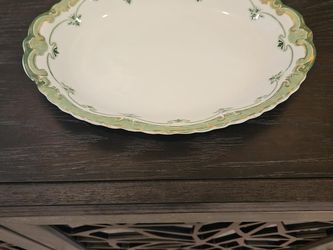 Antique WH Grindley Derwent Covered Vegetable Bowl Tureen Green Gold England