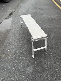 Gorilla Ladders 47.25 in. x 12 in. x 20 in. Aluminum Slim-Fold Work Platform with 300 lbs. Load Capa