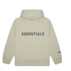 Fear of God Essentials Pullover Hoodie Applique Logo Moss