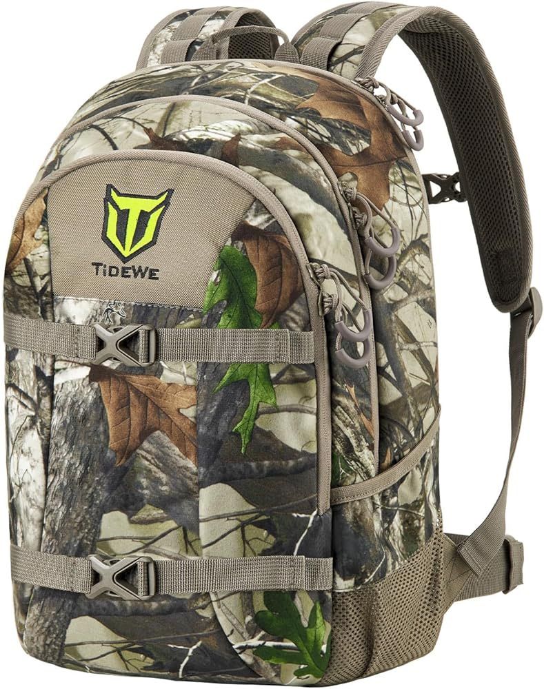 TIDEWE Hunting Backpack with Waterproof Rain Cover, 25L Hunting Pack, Durable Hunting Day Pack
