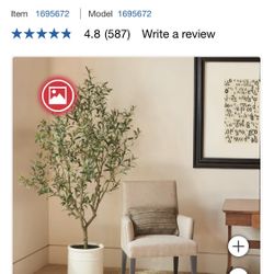 Lifelike 6.5 Feet Decorative Olive Tree With Planter