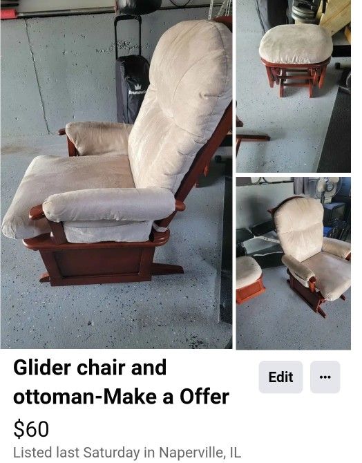 CHAIR AND OTTOMAN 