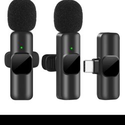New Wireless Lavalier Microphone Portable Audio & Video Recording Mini Mic for iPhone & Android Live Streaming & Gaming