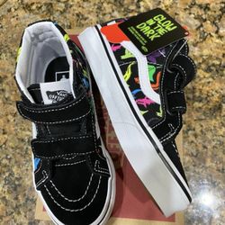 New Boys Girls Vans Sz 3 Shoes Glow In The Dark Sharks