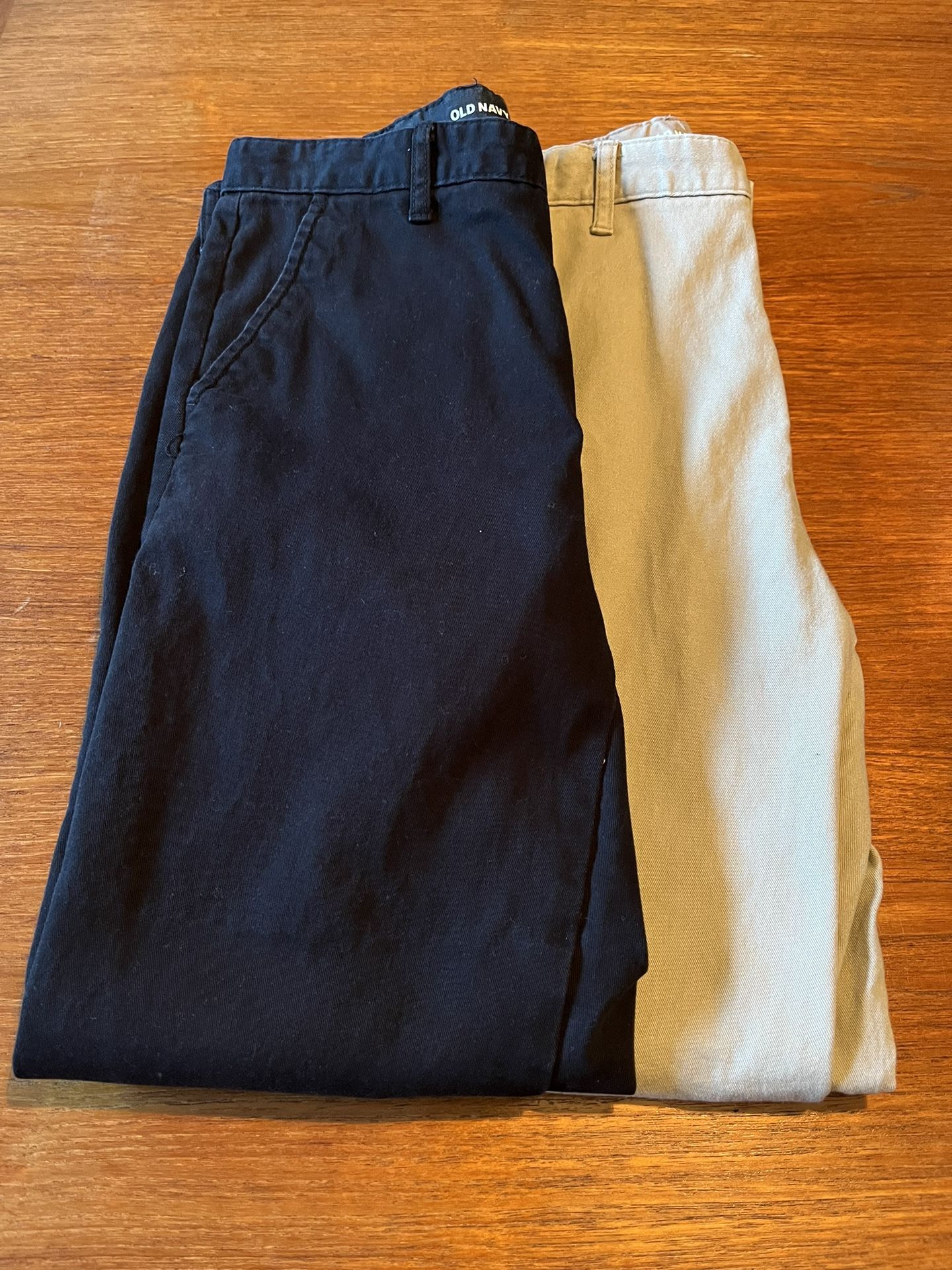 Kids Old Navy Black and Khaki Pants Size 14
