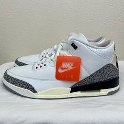 NWT Nike Air Jordan 3 Retro White Cement Sneakers Mens Size 18