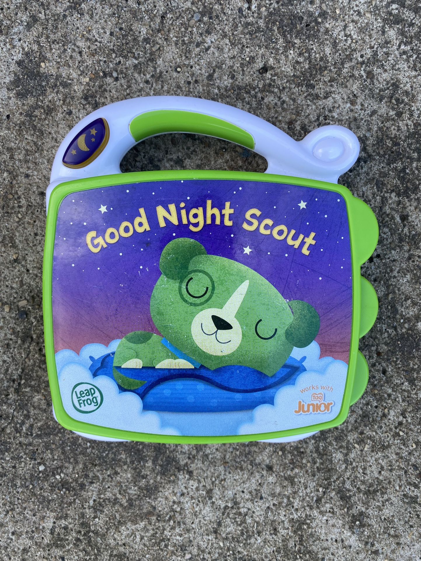 Leap Frog Good Night Scout Electronic Lullaby Sleep Book Works w Tag Junior 2011