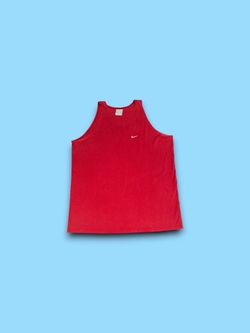 Vintage Nike sportswear embroidered swoosh tank top red men’s large