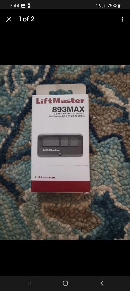New Liftmaster 893MAX 3 Button Remote Control Garage Door