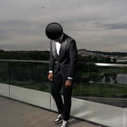 Black Rhinestone SUIT(Highest Bid) ( Suit Jacket  + Dress Pants )