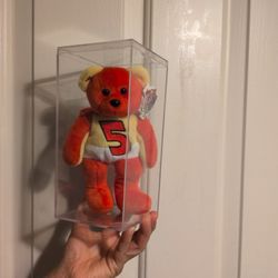 Speedy Bears NASCAR Red Yellow White Doll 1998.