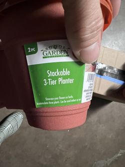 New Stackable 3-Tier Planters In  various colors (total planters is 12)