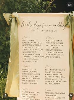Fabric Seating Chart