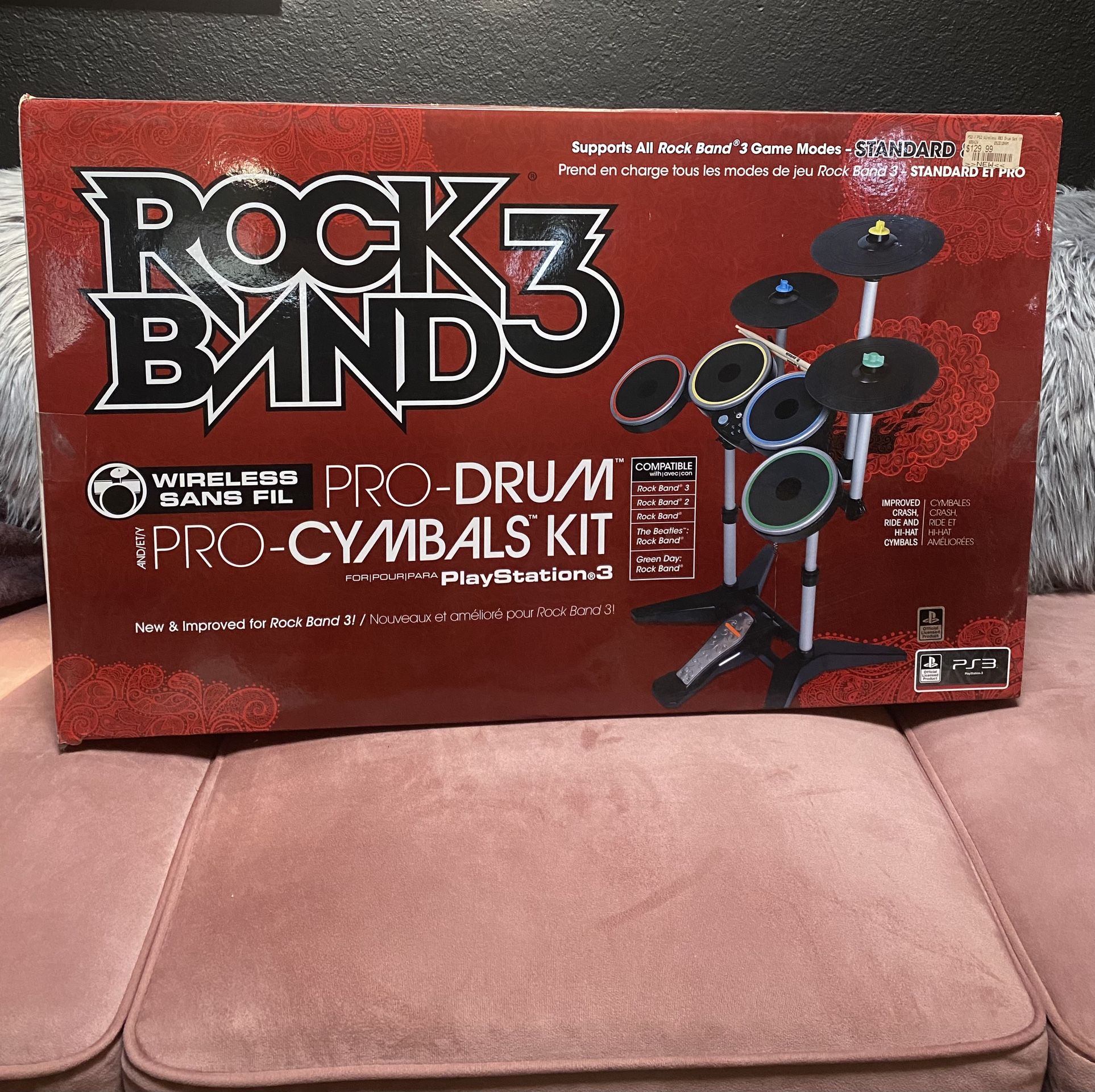 Rock band 3 Pro-Drum And Pro-Cymbals Kit PS3 NEW In Box