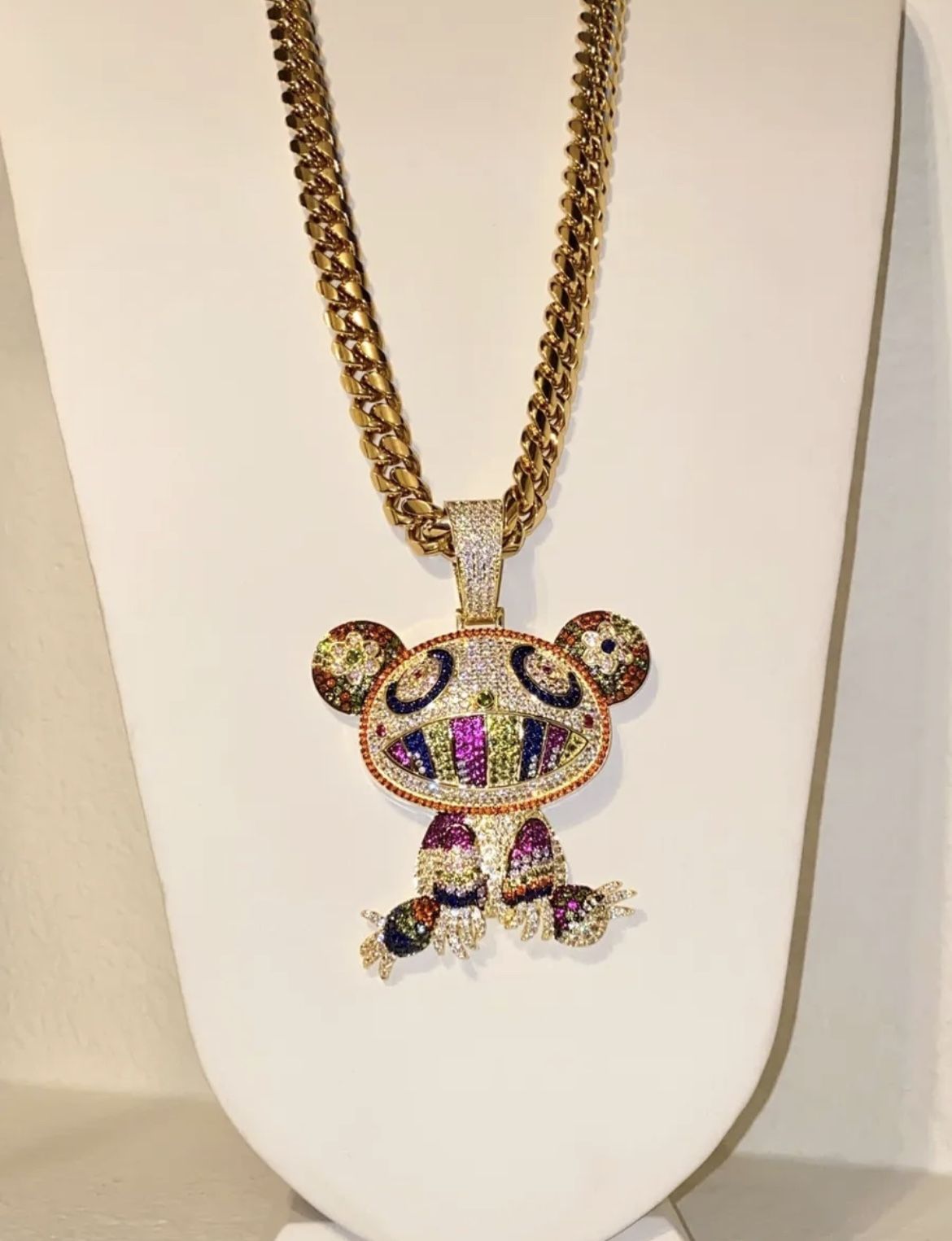 Colorful Frog Pendant Necklace