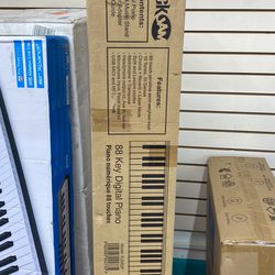 RockJam 88 Key Digital Piano Keyboard Piano with Full Size Semi-Weighted  Keys, Power Supply, Sheet Music Stand, Piano Note Stickers & Simply Piano  Les for Sale in North Plainfield, NJ - OfferUp