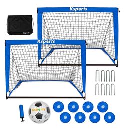 Ksports Squad Outdoor Portable Soccer Goal Set Kids Training Equipment, 4 x 3'
