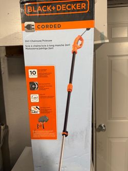BLACK+DECKER 10" Corded 2-in-1 Chainsaw & Pole Saw - Great Condition