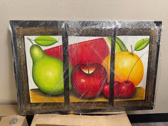 Fruit Still Life Triptych Framed Wall Art