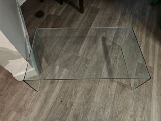 Glass coffee table