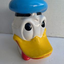 VINTAGE ENESCO DONALD DUCK SAVINGS BANK CERAMIC FIGURE
