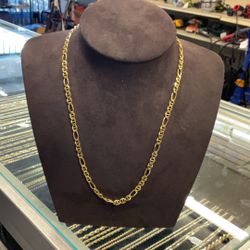 10KT Gold Figaro Chain I-2443