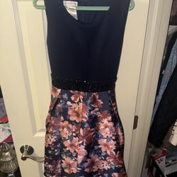 Girls Navy Blue Dress