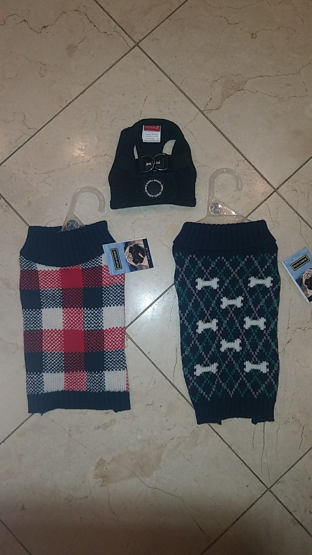 Xs dog sweaters and harness