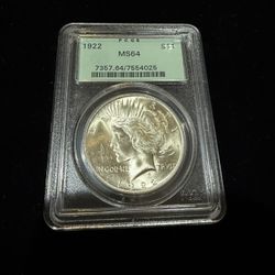 1922 $1 MS64 OGH PCGS
