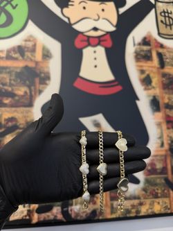 10k Heart Bracelets