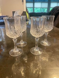 Crystal wine glasses
